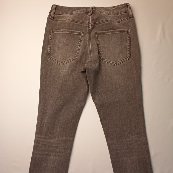 Express Jeans Size 2 Short Buttonfly Mid Rise Skinny Leg Gray Color - Picture 3 of 9